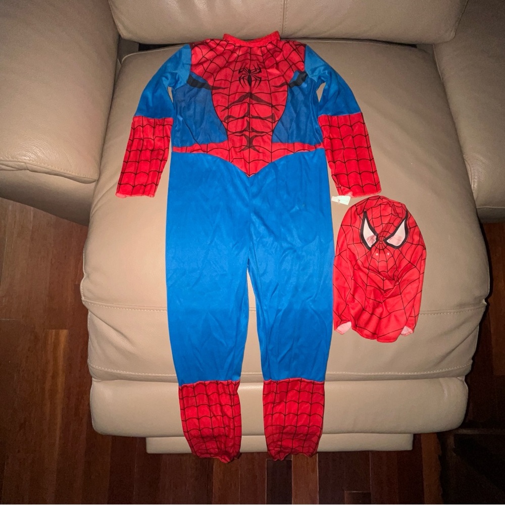 New Kids SPIDER-MAN SKIN SUIT Marvel 2-piece Child size 7-8 Halloween costume
